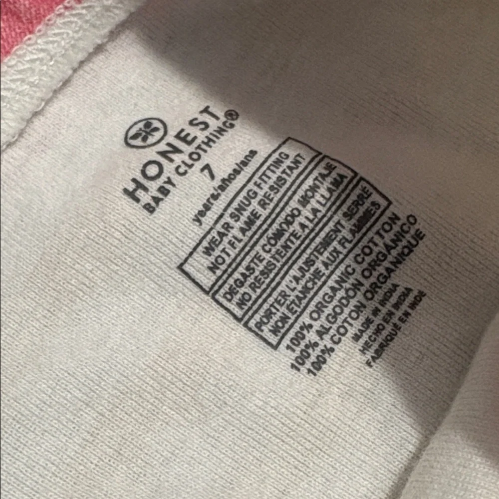 Honest Clothing Rainbow Stripe Pajama Set - Size 7